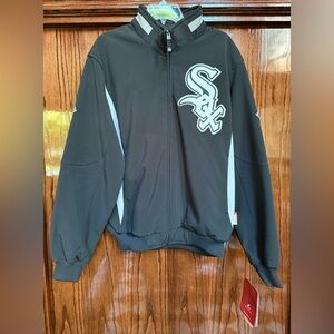 Chicago White Sox 2009 Team Dugout Jacket Coat Majestic Large Black Therma Base